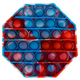 Red/Blue Octagonal Pop Bubble Fidget Toy image 0